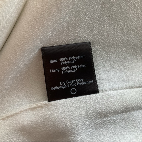 Dress The Population V-Neck Sleeveless White Dress With Black Appliqués.  Size S - Picture 5 of 5